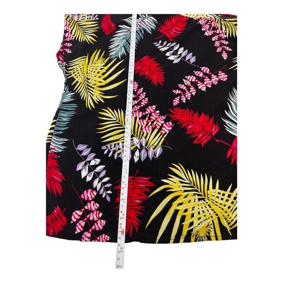 Laqeyko Womens XL Floral Tropical Top Tie Shoulder Bright Colorful Vacation - Picture 7 of 10